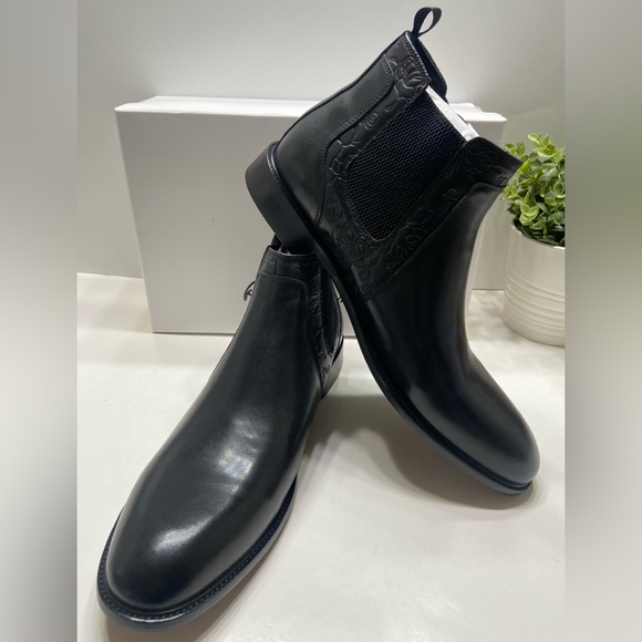 NEW Robert Graham Breton Men’s Leather Chelsea Boots Black 12, 13 $268 - Picture 8 of 9